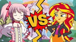 M.U.G.E.N Battles | Madoka Kaname vs Sunset Shimmer | Puella Magi Madoka Magica vs My Little Pony