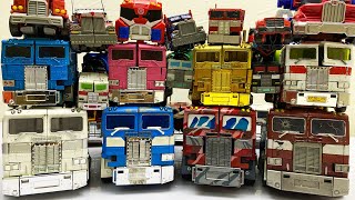 Different Optimus Prime Transformer robot truck toys ランスフォーマー 變形金剛 movie robots in disguise