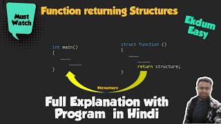 Function returning structure | function and structure in c | Structures in c