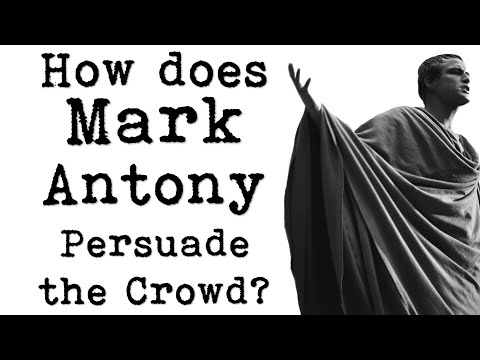 How does Mark Antony speech appeal to the sentiments of the crowd?