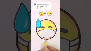 Mix Emoji Challenge | Downcast Face with Sweat 😓| Face with Medical Mask 😷 #viral #trending #shorts