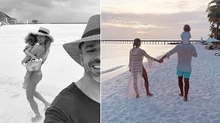Luca Argentero con moglie e figlia alle Maldive: papà e marito bellissimo