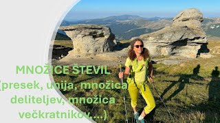 MNOŽICE ŠTEVIL in OPERACIJE MED NJIMI (presek, unija, množica večkratnikov, množica deliteljev)