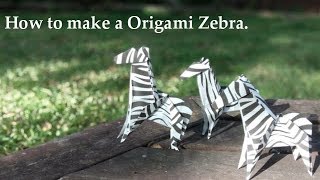 How to make an Origami Zebra.🐎シマウマ折り紙