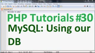 Basic PHP Programming Tutorial 30: MySQL database in Use