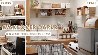 EXTREME ROOM MAKEOVER - Dapur Sempit (2m x 1,8m) ✨aesthetic minimalis✨ | Kitchen Makeover Indonesia