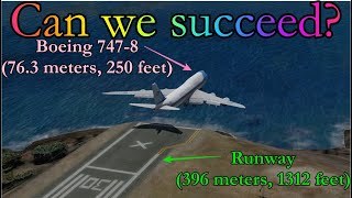 模擬飛行Prepar3D 747-8嘗試在世界最短的跑道起飛(Saba機場，長度396公尺)