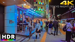 Tokyo weekend nightlife - Shinjuku walk from Ōkubo【4K HDR】