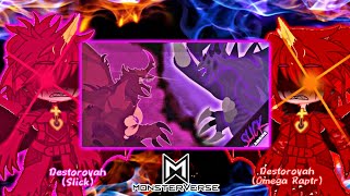 🐉•Los Kaijus Del Monsterverse Reaccionan: Destoroyah Slick vs Destoroyah Omega Raptr•⚔️💜Gacha Club💜