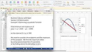 Example3 4 1 Optimizing a Quadratic Function