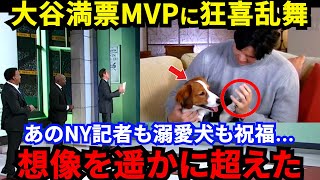 【大谷翔平】史上初2度目の満票MVP獲得に称賛の嵐！「故障離脱も文句なし」NY記者も認めざるを得ない歴史的快挙に拍手喝采【海外の反応】