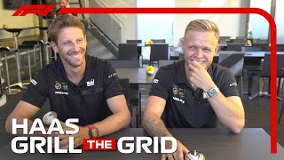 Haas' Romain Grosjean and Kevin Magnussen! | Grill The Grid 2019