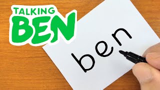 How to draw BEN（Talking Ben the Dog）using How to turn words into a cartoon