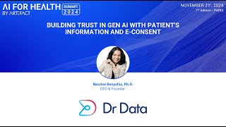 Building Trust in GenAI with Patient's Information and e-Consent with DR DATA  | AI for Health 2024