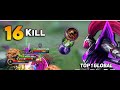 16 kills!! OP Lifesteal Alpha + Revitalize META 100% Unstoppable!! - Build Top 1 Global Alpha ~ MLBB