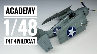 I build the newly released Academy F4F-4 Wildcat in 1/48 scale.