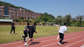 2023학년도 선산중학교 체육대회 계주 연습, 1-1 vs 3-3 vs 3-5 경기