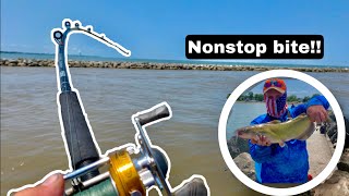 LAKE ERIE PIER FISHING!! (These fish would not stop biting!!)