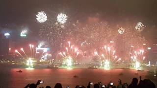 再見2016 香港維多利亞港 跨年煙火秀