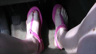 Tapping with my pink sandals