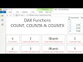 Tutorial- 23   COUNT, COUNTA & COUNTX DAX functions Power Bi