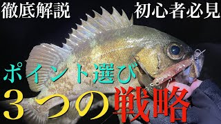 【メバリング】この3つを守るだけで圧倒的に釣果が変わる！ポイント選びを徹底解説！