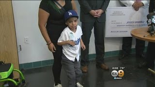 LAPD Provides Gift For Disabled Boy After Thieves Steal His Leg Braces