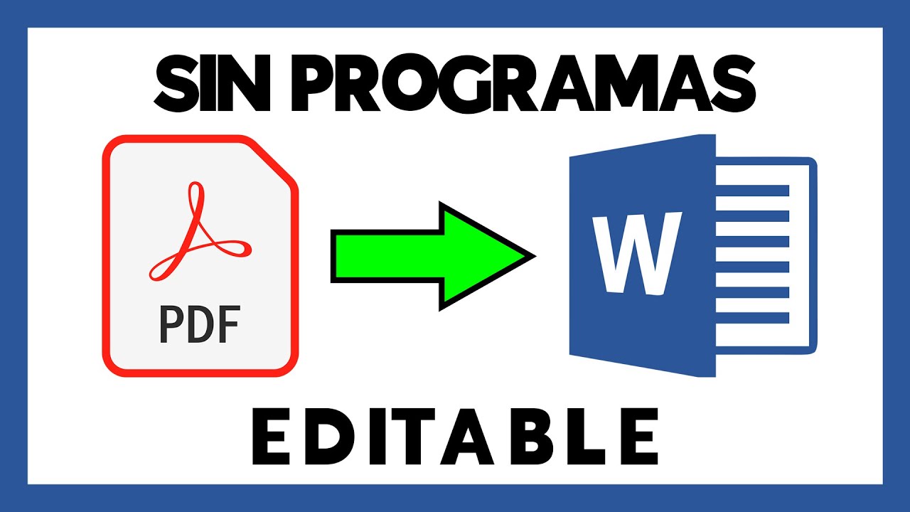 Cómo Convertir Un PDF A Word Editable Solo Utilizando Word Sin ...