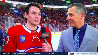 Sean Farrell interview with Marc Denis during the end of the first intermission