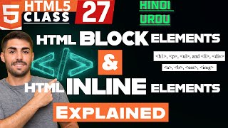 #27 Inline and Block Elements in HTML | HTML Block and Inline Elements | #html5 #htmltutorial