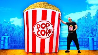 I filled a Giant Bucket of 1,000,000 popcorn by VANZAI