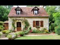 mediterranean style french farmhouse design with lush backyard u0026 rustic charm