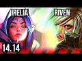 IRELIA vs RIVEN (TOP) | 5/2/6, 500+ games | EUW Diamond | 14.14