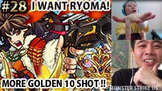 Monster Strike #28 Golden 10 Shot For Ryoma? モンスト海外版