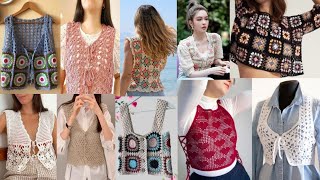 Crochet crop top ideas| Crochet lacy crops | Crochet granny square crop top patterns