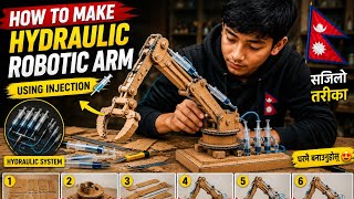how to make hydraulic powered robotic arm from cardboard/cardboard jcb