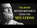 Mieux Comprendre le Pouvoir du Silence | Stoïcisme