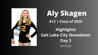 '25 college volleyball recruit | Aly Skagen | Outside Hitter #12 | SLC Showdown Highlights 4/10/23