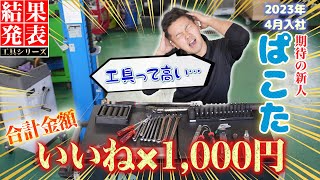 【工具 結果発表】いいね×1000円分工具購入！予想以上の金額にぱこた撃沈！？