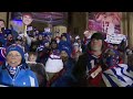 most buffalo celebrating at our bills playoff pep rally