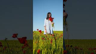 Creative portrait idea with flowers🌹Rate this from 1-10 👇🏼 #flowers #portrait #photographyideas