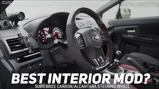 SICK CARBON FIBER/ALCANTARA STEERING WHEEL | 2015-2020 SUBARU WRX STI