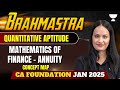 Mathematics of Finance | Annuity  | Concept Map | QA | CA Foundation Jan 25 | Shivani Sharma