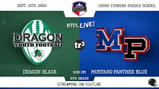 NTFL Youth Football - Dragon Black at MP Blue 6th Grade-9-14-600 P-Cross Timbers Middle School 1