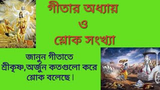 গীতার অধ্যায় ও শ্লোক সংখ্যা। জানুন গীতাতে কে কতগুলো শ্লোক বলেছে । @NaboJolodharS1