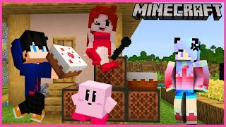 minecraft มายคราฟแกล้งหรือจีบพี่เคนแปลงร่างเป็นgirl friend สาวชุดแดง