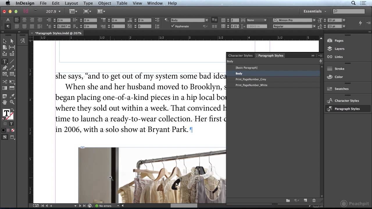 Paragraph Styles In InDesign CC - YouTube