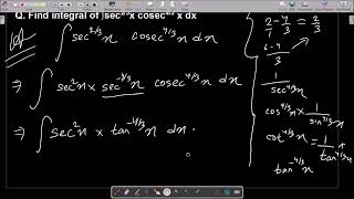 Find integral of ∫ sec2⁄3(x) cosec4⁄3(x) dx