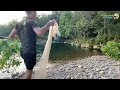 solo camping fishing di hutan tepi sungai sumatera memasak ikan masher ikan dewa