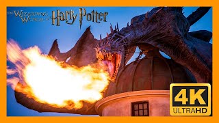 Fire Breathing Dragon Atop Gringotts Stuns Crowd Inside Diagon Alley At